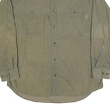 WOOLRICH Mens Green Plain Shirt L Cotton Blend Casual Button Down Long Sleeve