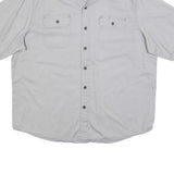 WRANGLER Mens Grey Cotton Blend Casual Shirt XL Workwear Button Pocket