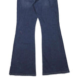 CELEBRITY PINK Womens Regular Fit Flared Denim Dark Wash Jeans W28 L32 Braided