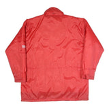 US BASIC Mens Red Polyester Blend Zip Jacket L Plain Long Sleeve Casual Outdoor