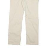 FRED PERRY Mens Cotton Blend Beige Regular Fit Straight Leg Trousers W34 L28