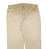 DICKIES Mens Jeans Beige Regular Straight Denim Stone Wash W40 L28 Workwear
