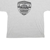 STARTER Mens Grey Basketball Graphic T-Shirt XL Short Sleeve Crew Neck Cotton