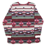 BLAIR Womens Multi Colour Patterned Crew Neck Chunky Knit L Polyester Jumper