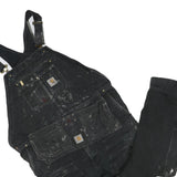 CARHARTT Mens Black Cotton Blend Dungarees Regular Fit Durable Workwear 2XL W50