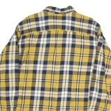 REDHEAD Mens Yellow & Navy Check Shirt XL Casual Cotton Blend Long Sleeve Button