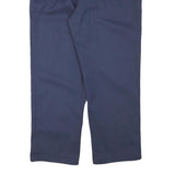 DICKIES Mens Navy Regular Fit Straight Leg Trousers W38 L28 Cotton Blend Zip