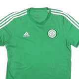 ADIDAS Mens Green White Football T-Shirt M Short Sleeve Crew Neck Celtic