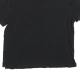 TOMMY HILFIGER Mens Black Polo Shirt M Cotton Blend Short Sleeve Plain Casual