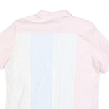 ESCADA SPORT Womens Pink & White Cotton Blend Shirt L Classic Button Front