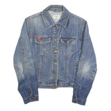 LEE COOPER Womens Blue Cotton Denim Button Jacket S Classic Casual Outerwear