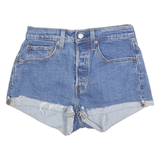 LEVI'S Womens Denim Blue Cut-Off Shorts XS W26 Classic Fit Casual Summer