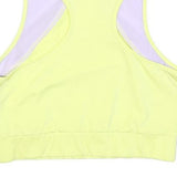 PUMA Womens Yellow & Lilac Sports Top Sleeveless Crew Neck UK 14 Activewear