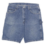 WRANGLER Mens Shorts Blue Denim Casual 2XL W36 Carpenter Style