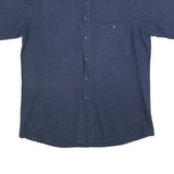 CAPT SCOTT Mens Blue Short Sleeve Casual Shirt M Summer Pocket Button