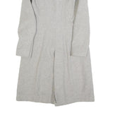 ZARA WOMAN Womens Grey Button Jacket M Plain Classic Tailored Long Sleeve