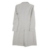 ZARA WOMAN Womens Grey Button Jacket M Plain Classic Tailored Long Sleeve