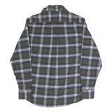 JACHS Mens Green & Blue Check Shirt M Cotton Blend Casual Long Sleeve Button