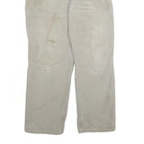 CARHARTT Mens Cotton Beige Regular Fit Straight Leg Trousers W36 L32 Durable