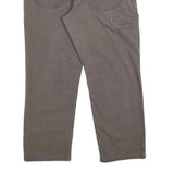 CARHARTT Mens Cotton Blend Brown Relaxed Straight Trousers W34 L25 Workwear