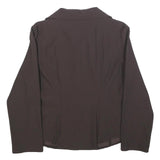 RIANI Womens Brown Shirt Long Sleeve V Neck Button M Elegant Sophisticated
