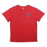 ADIDAS Womens Red W Athletics Graphic T-Shirt XL Short Sleeve Crew Neck Casual
