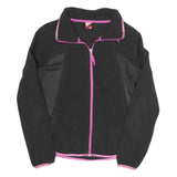 PUMA Womens Black & Pink Sportswear Jacket UK 12 Polyester Zip Casual Athletic
