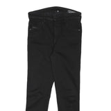 DIESEL Womens Jeans Black Slim Skinny Denim Raw W27 L25 Zip Closure