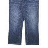 GUESS Mens Blue Regular Straight Denim Medium W31 L25 Zip Cotton Blend Jeans