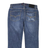 GUESS Mens Blue Regular Straight Denim Medium W31 L25 Zip Cotton Blend Jeans