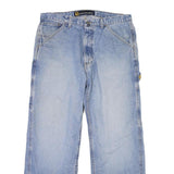 NAUTICA Mens Loose Blue Denim Jeans W37 L30 Button Closure Casual Workwear