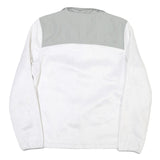 FILA Womens White & Grey Zip Jacket L Polyester Blend Plain Sport Casual