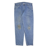 CARHARTT Mens Blue Regular Fit Straight Denim Light W38 L34 Classic Zip Cotton