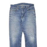 LEVI'S 513 Mens Jeans Blue Regular Straight Denim Medium W33 L30 Distressed Zip