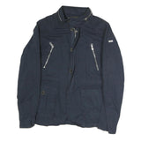 NAPAPIJRI Mens Navy Blue Jacket M Cotton Zip Military Casual Lightweight