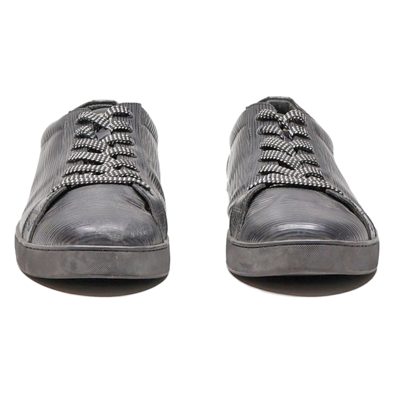 LOUIS VUITTON Low Top Trainers Black Leather Mens UK 9