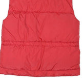 FY DA Womens Red Nylon Puffer Jacket M Zip Sleeveless Classic Winter Outerwear