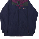 BERGHAUS Womens Navy Blue Outdoor Jacket M Polyester Blend Goretex Hooded Zip