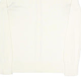 TOMMY HILFIGER Womens Cream Button Up Plain Crew Neck Basic Knit L Cotton Blend