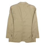 VALENTINO Mens Beige Classic Jacket M Woven Button Closure Plain Smart Casual