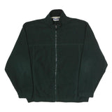 WEST-TEK Mens Green Polyester Zip Jacket XL Fleece Plain Casual Warm Outerwear