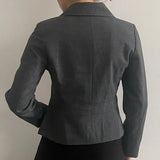 Mexx Blazer - Small Grey Cotton Blend