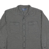 POLO RALPH LAUREN Mens Black & White Check Shirt XL Cotton Blend Casual Button