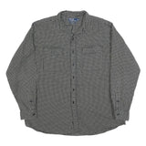 POLO RALPH LAUREN Mens Black & White Check Shirt XL Cotton Blend Casual Button