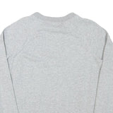 NIKE Mens Grey Crew Neck S Sweatshirt Cotton Blend Sportswear Casual Pullover