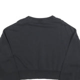 NIKE Womens Black Cotton Blend Crew Neck XS Cropped Sweatshirt Casual