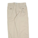 HERREN GLOBUS Mens Beige Cotton Blend Regular Fit Trousers W34 L32 Casual