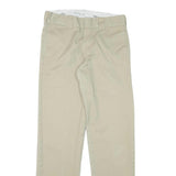 DICKIES Mens Beige Slim Straight Cotton Blend Trousers W30 L32 Workwear Zip