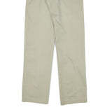 DICKIES Mens Beige Slim Straight Cotton Blend Trousers W30 L32 Workwear Zip