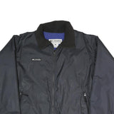 COLUMBIA Mens Black Polyester Blend Zip Jacket M Outdoor Weatherproof Casual